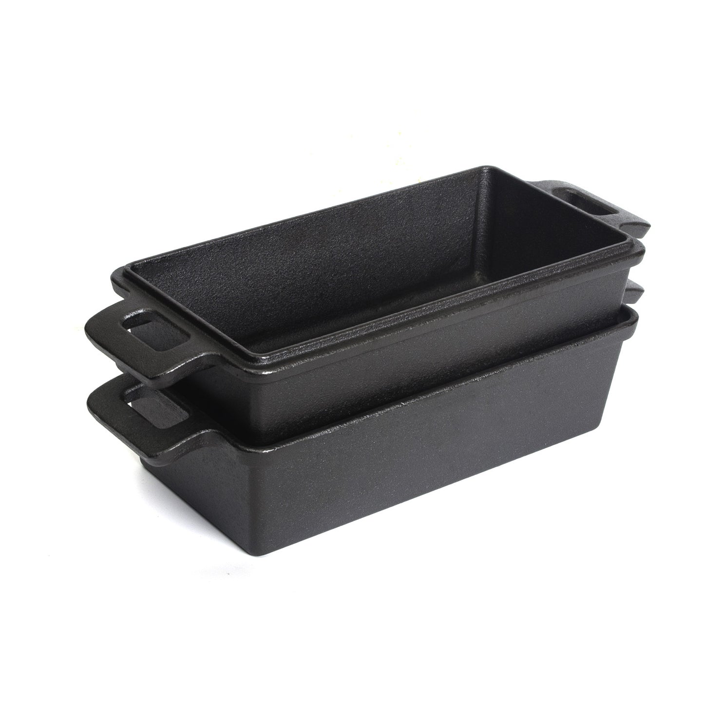 2-in-1 Cast Iron Bread Loaf Pan Tin with Lid �C Dual Use Baking Dish with Ergonomic Handles, Pre-Seasoned for Oven Cooking