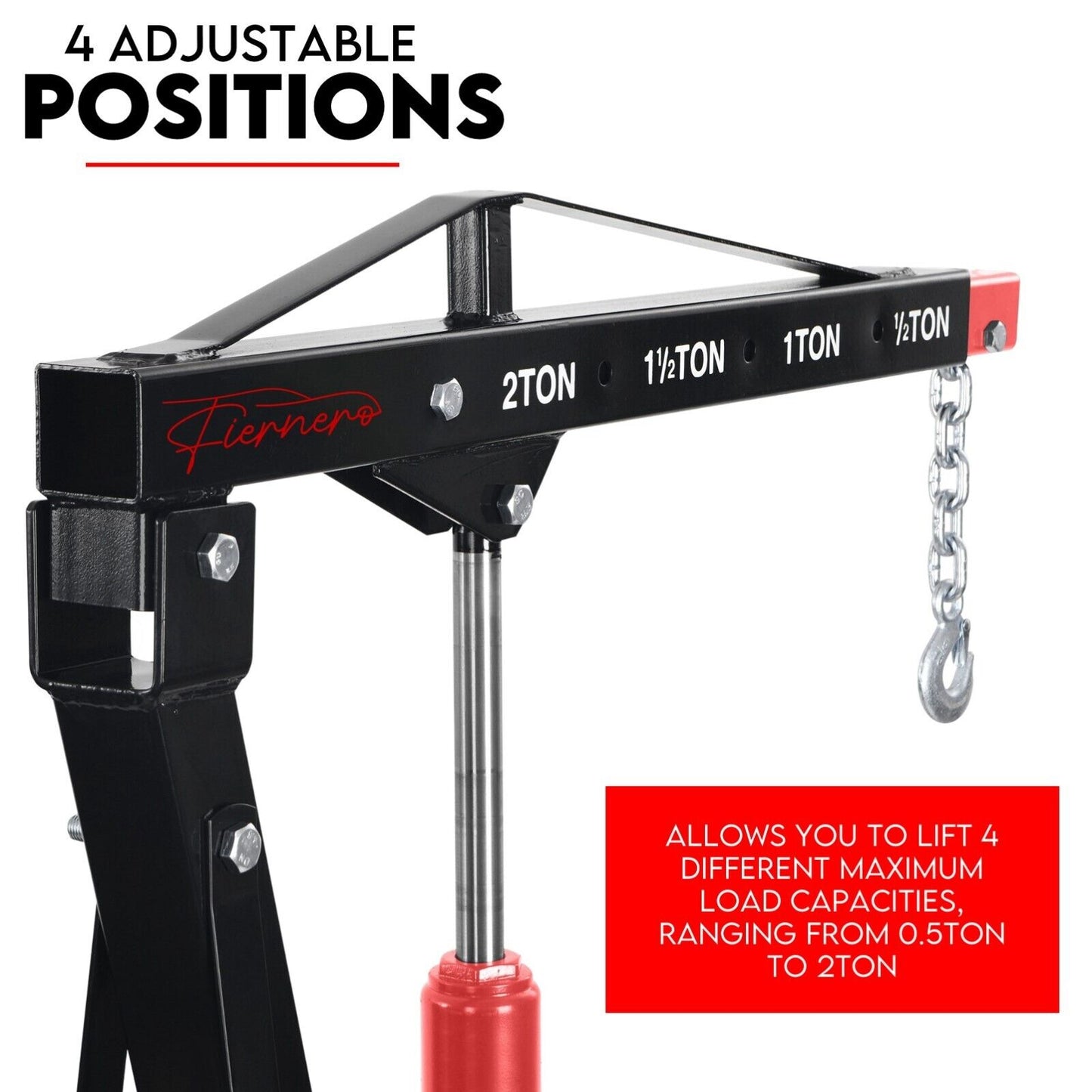 2 Ton Hydraulic Engine Crane Folding Hoist Stand Mobile Garage