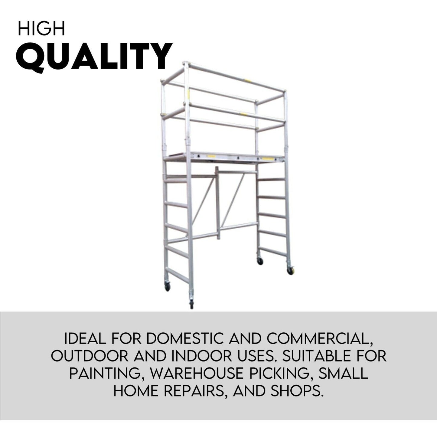 3.0M Aluminium Scaffold Mobile Tower Single Width Platform Height AU