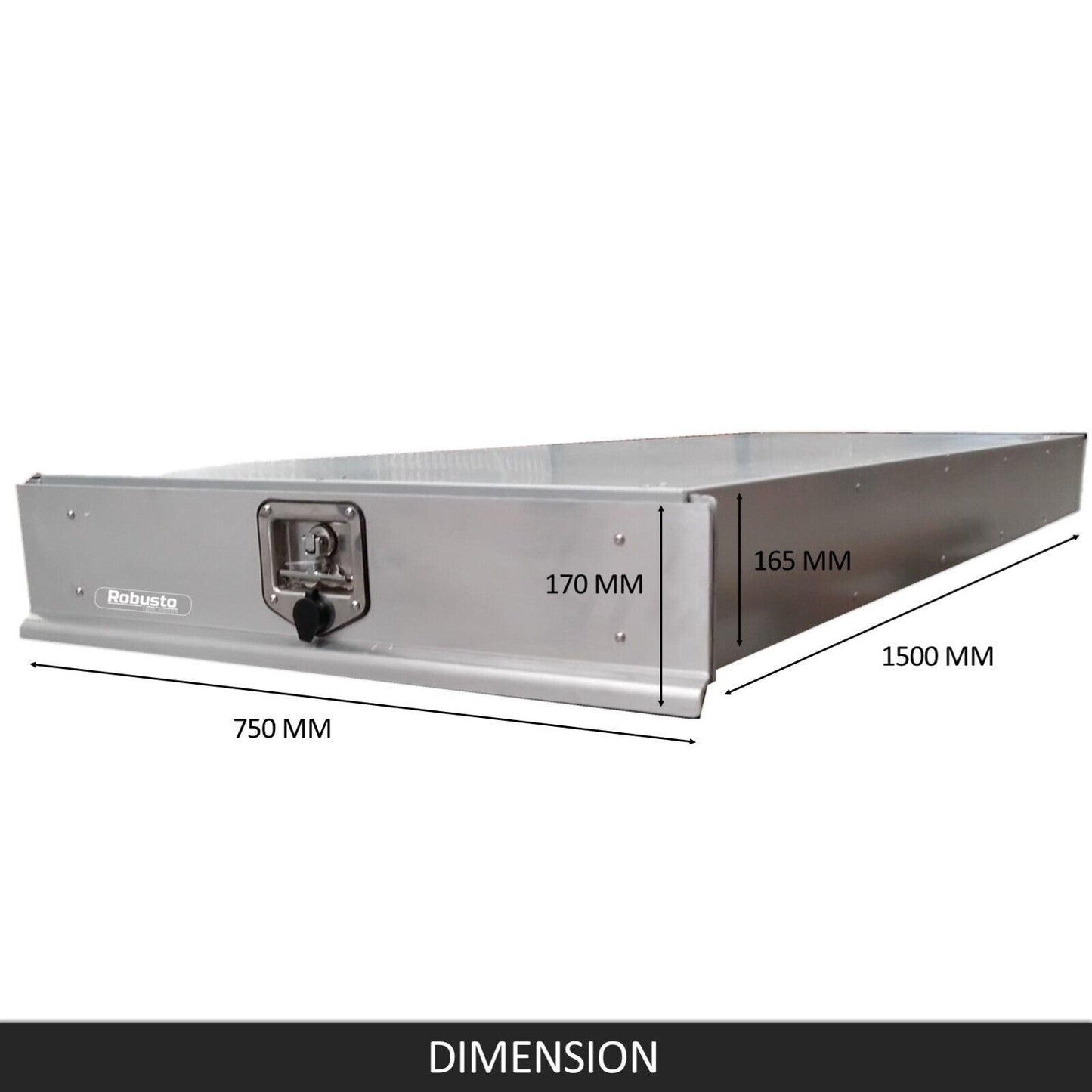 Under Tray Tool Box Trundle Drawer 1500 mm UTE Drawer