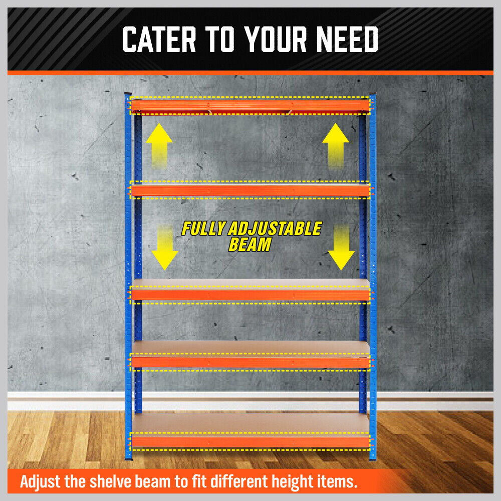 1.8M Garage Shelving Warehouse Storage Racking Industrial Shed Heavy-Duty