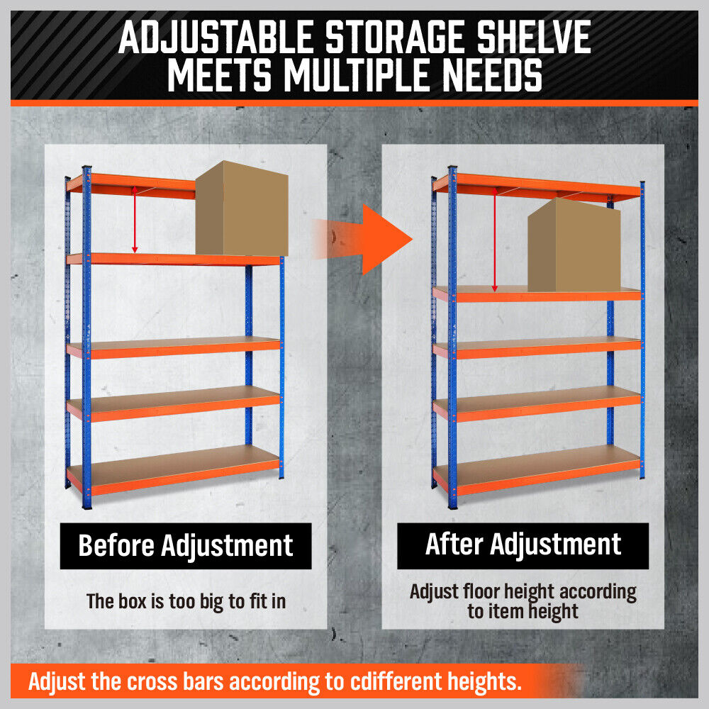 1.8M Garage Shelving Warehouse Storage Racking Industrial Shed Heavy-Duty