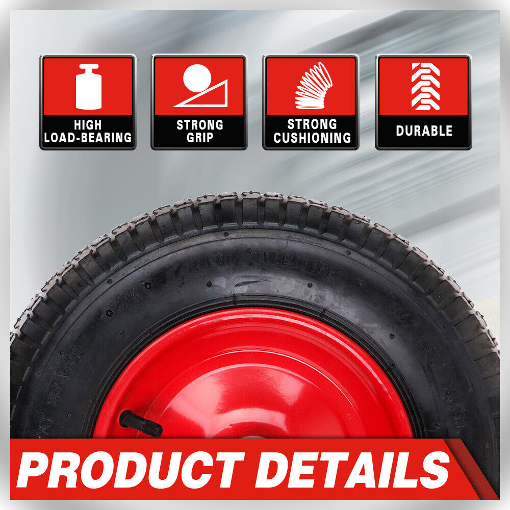 16" Wheelbarrow Trolley Wheel 4.80/4.00-8 Pneumatic Tyre 16mm Bore tyre