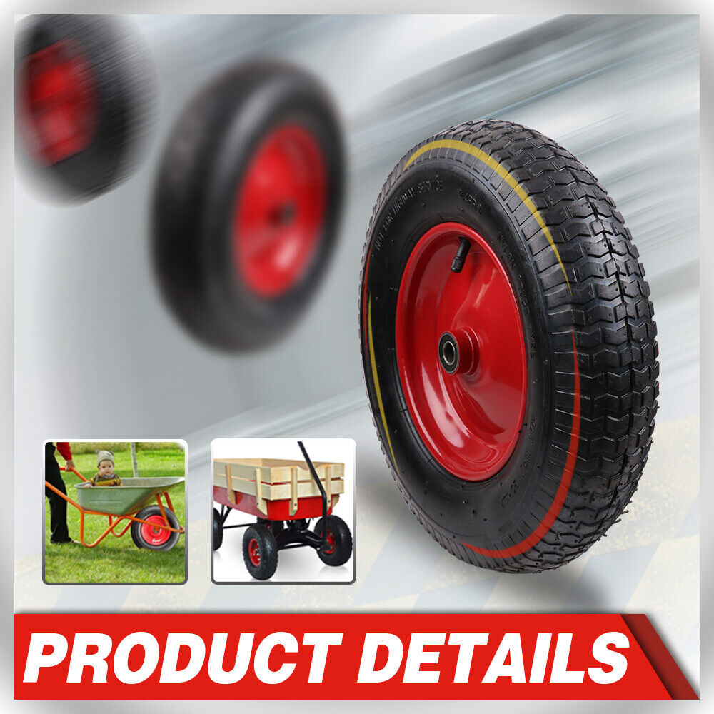 16" Wheelbarrow Trolley Wheel 4.80/4.00-8 Pneumatic Tyre 16mm Bore tyre