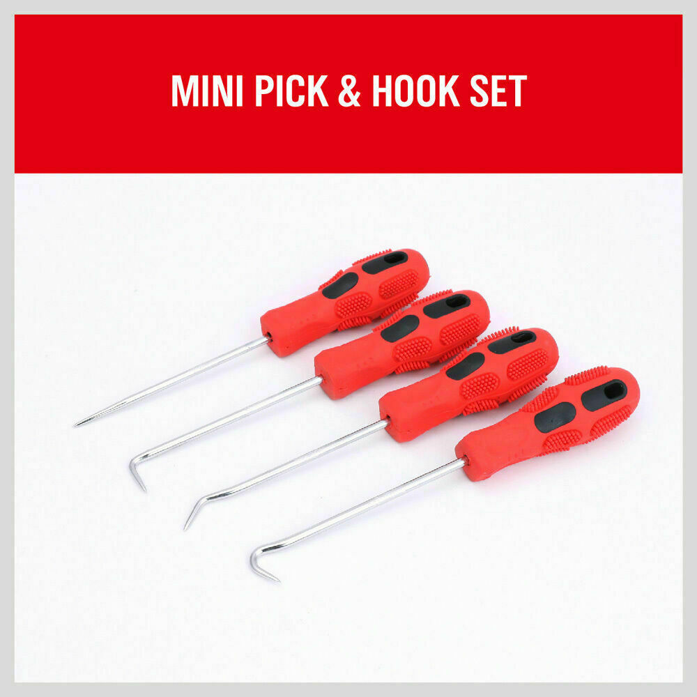 4Pack Pick Hook O Ring Oil Seal Remover Non-Slip Rubber