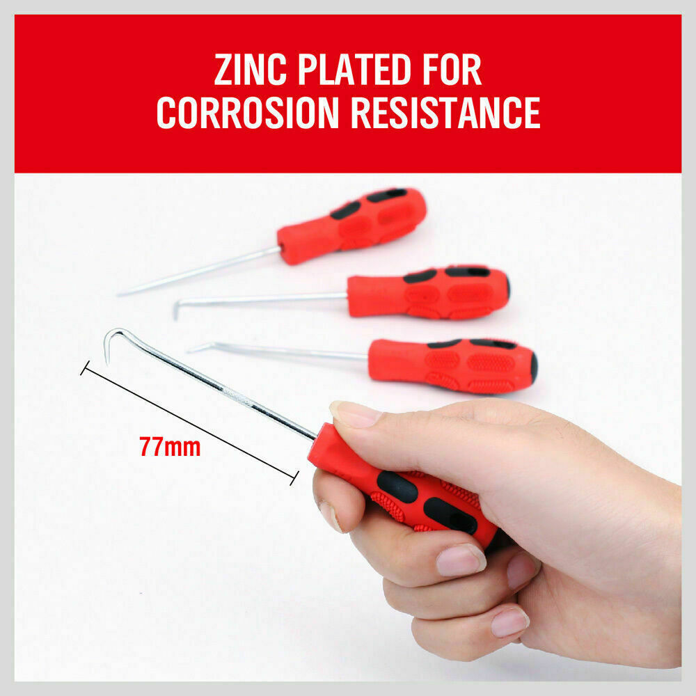 4Pack Pick Hook O Ring Oil Seal Remover Non-Slip Rubber