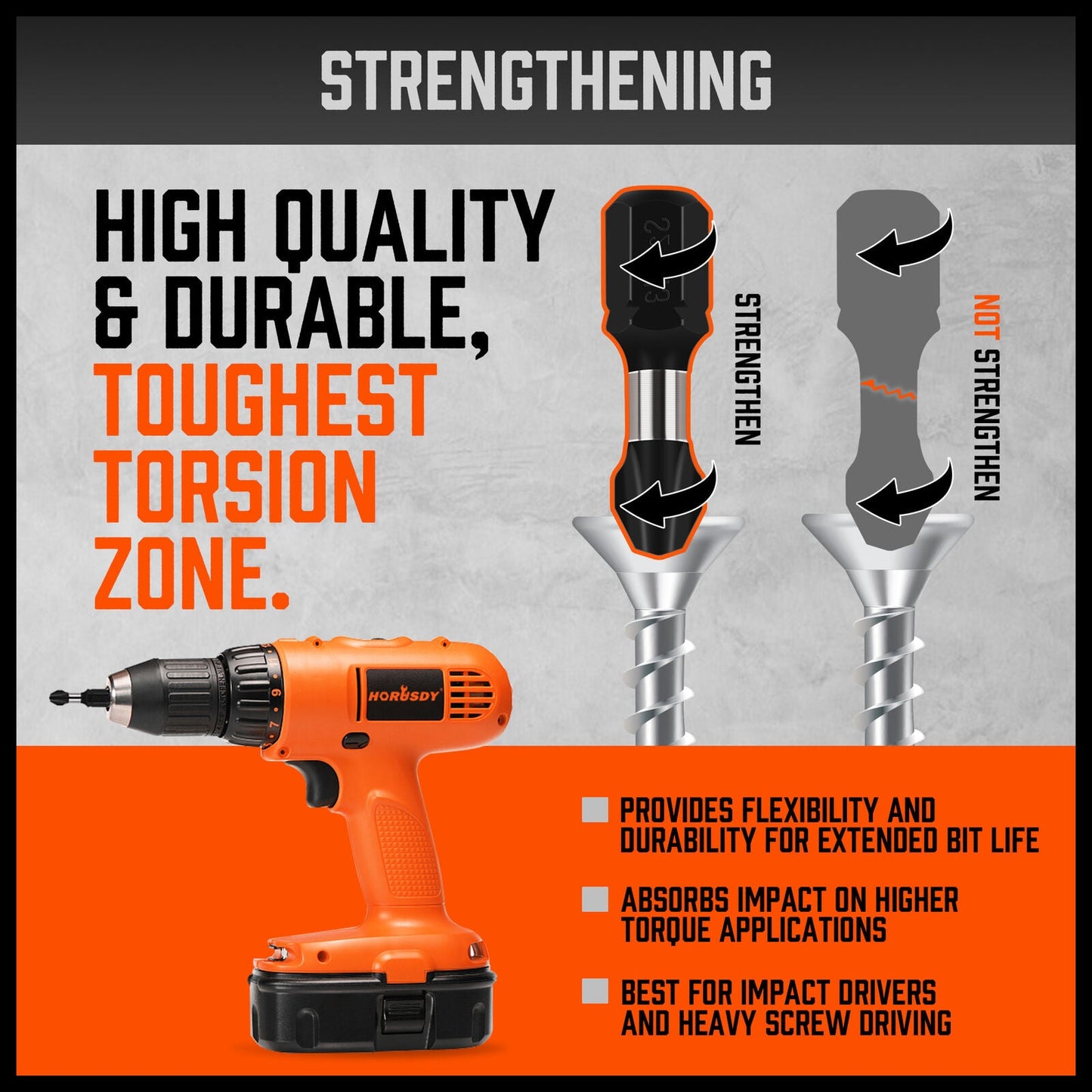 26Pack Impact Screwdriver Bit Magnetic Drill Bit Holder Quick Release