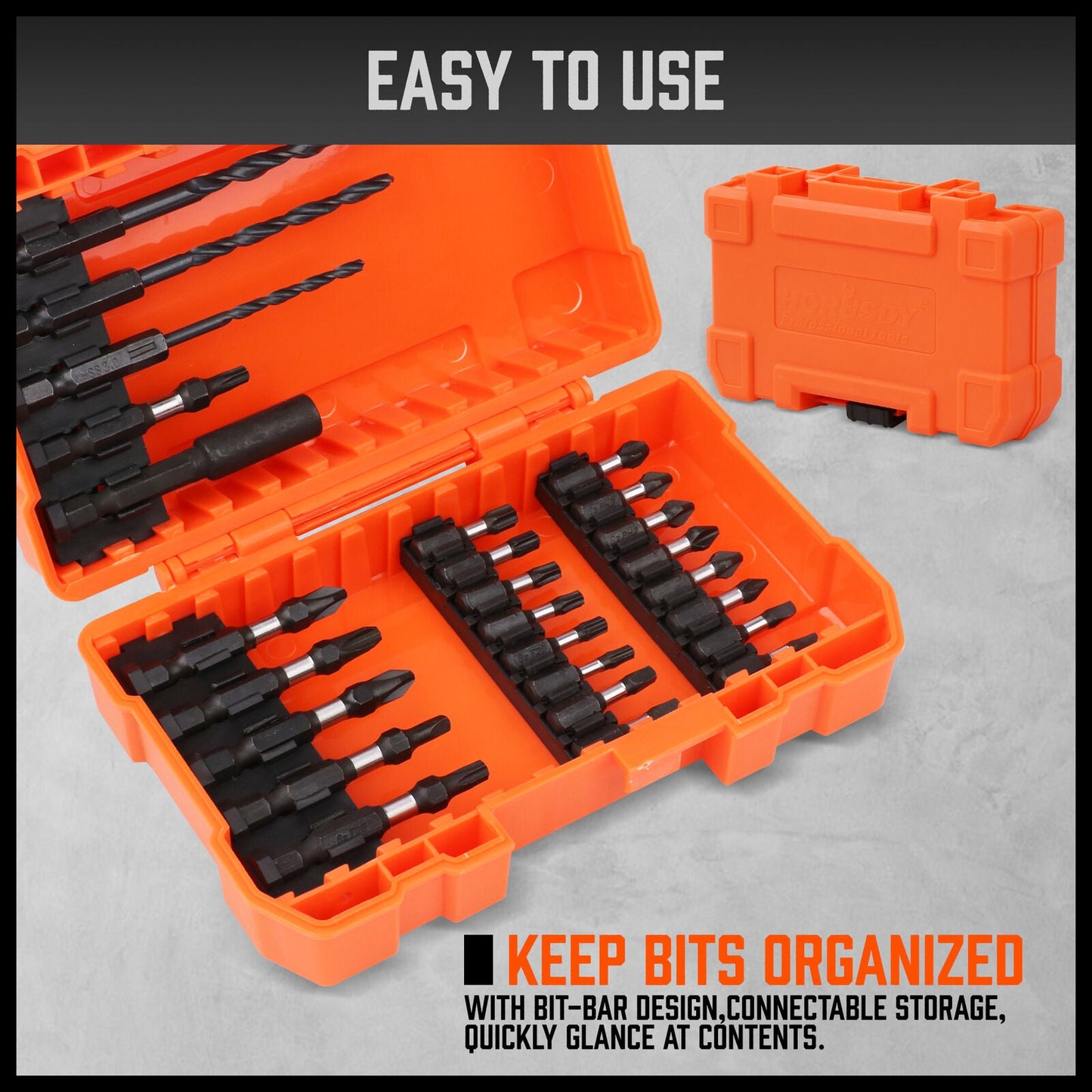 26Pack Impact Screwdriver Bit Magnetic Drill Bit Holder Quick Release