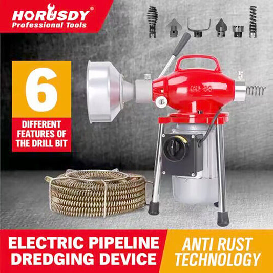 400W Drain Cleaner Electric Eel Rigid Plumbing Sewerage Pipe Machine