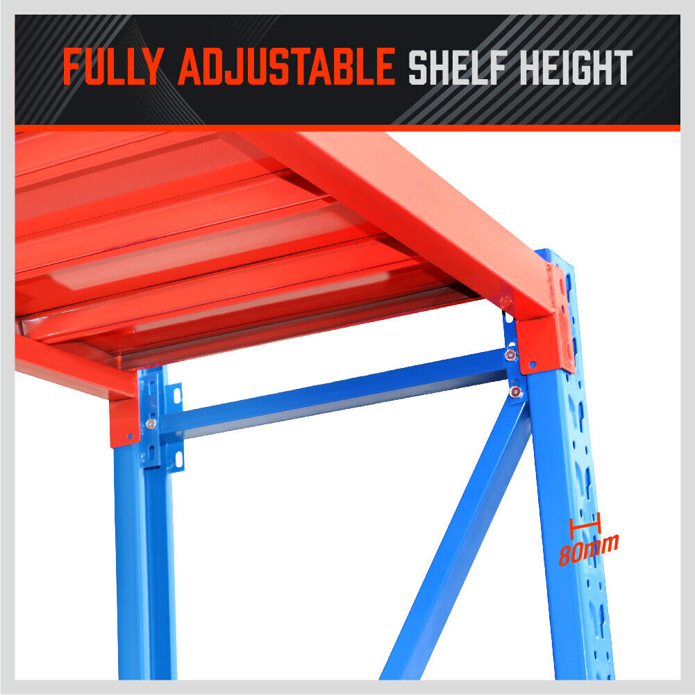 2mx2m Steel Racks Shelves Garage Storage Warehouse Tyre Shelving 1000