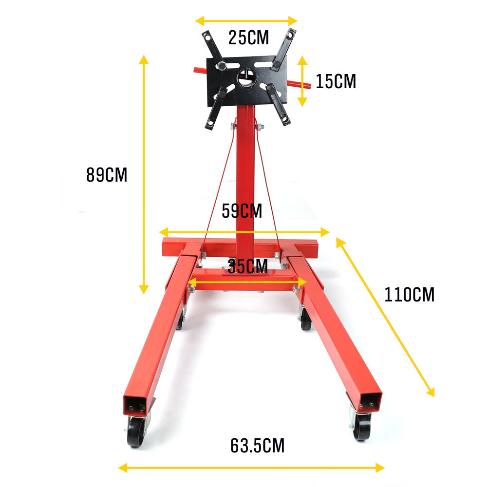 900kg Engine Stand Heavy-Duty Industrial Workshop Cars Auto Crane Hoist