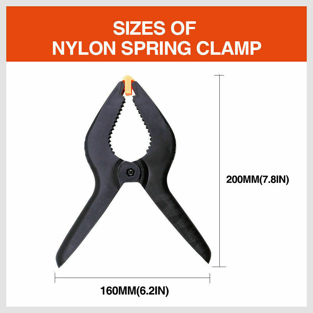 4Pack 9'' Strong Spring Clamps Heavy-Duty Nylon Clip Quick Grip