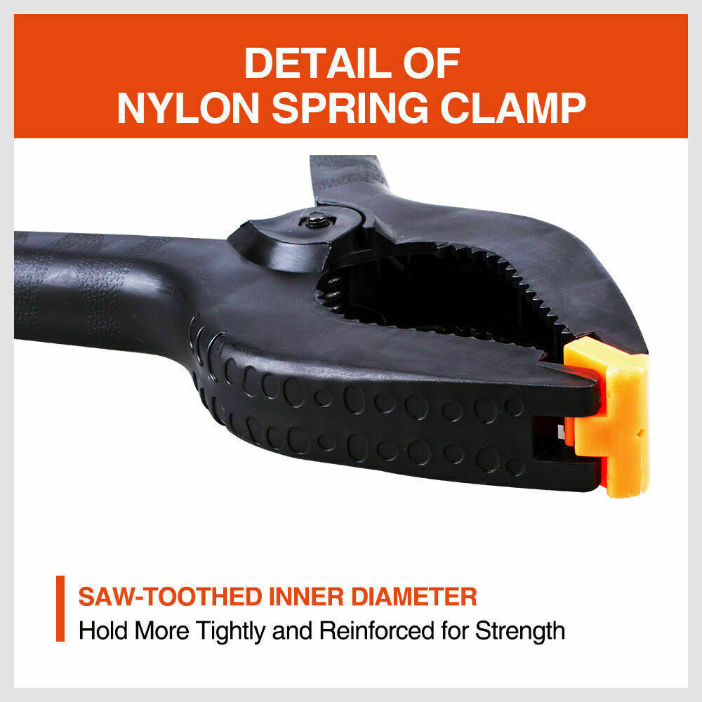 4Pack 9'' Strong Spring Clamps Heavy-Duty Nylon Clip Quick Grip