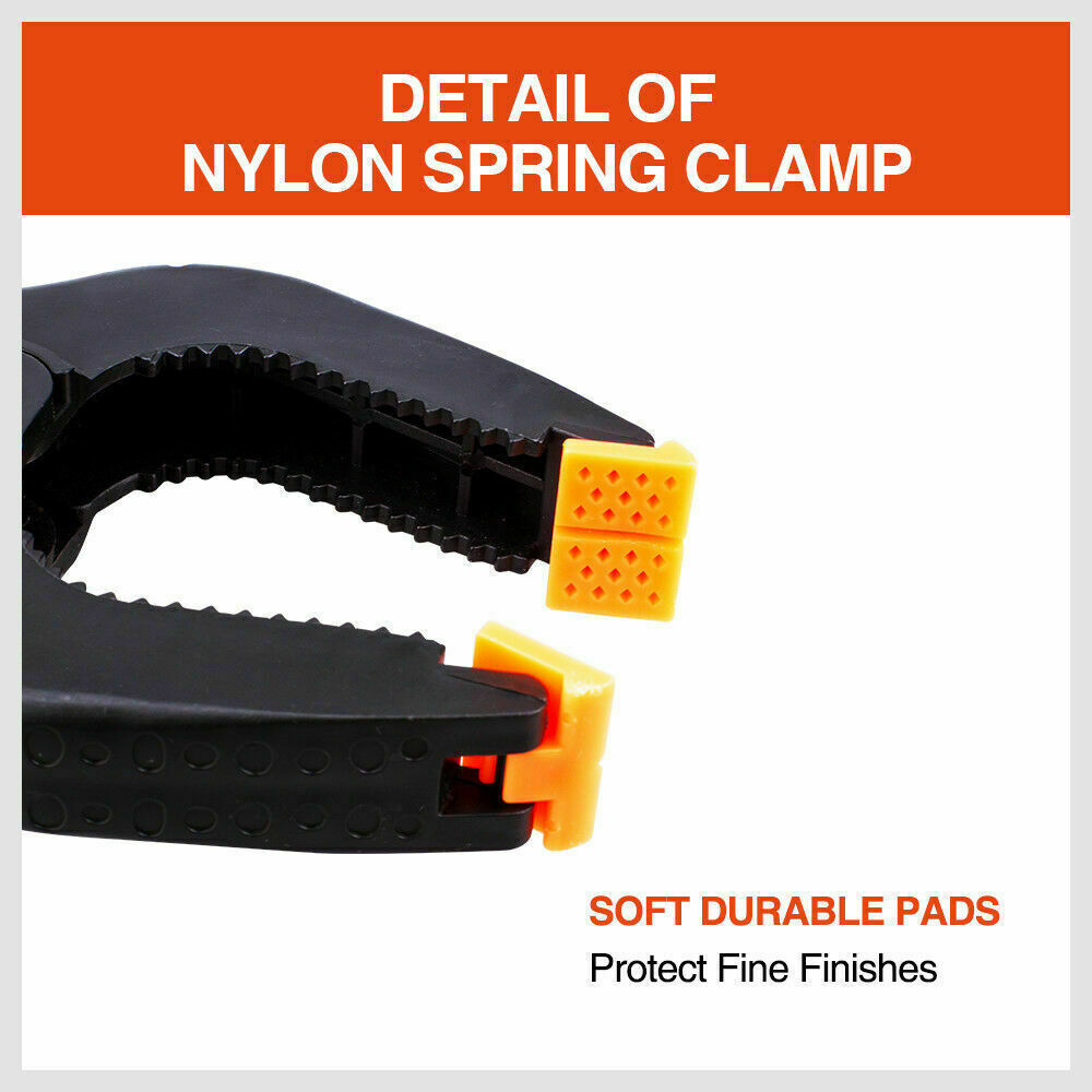 4Pack 9'' Strong Spring Clamps Heavy-Duty Nylon Clip Quick Grip