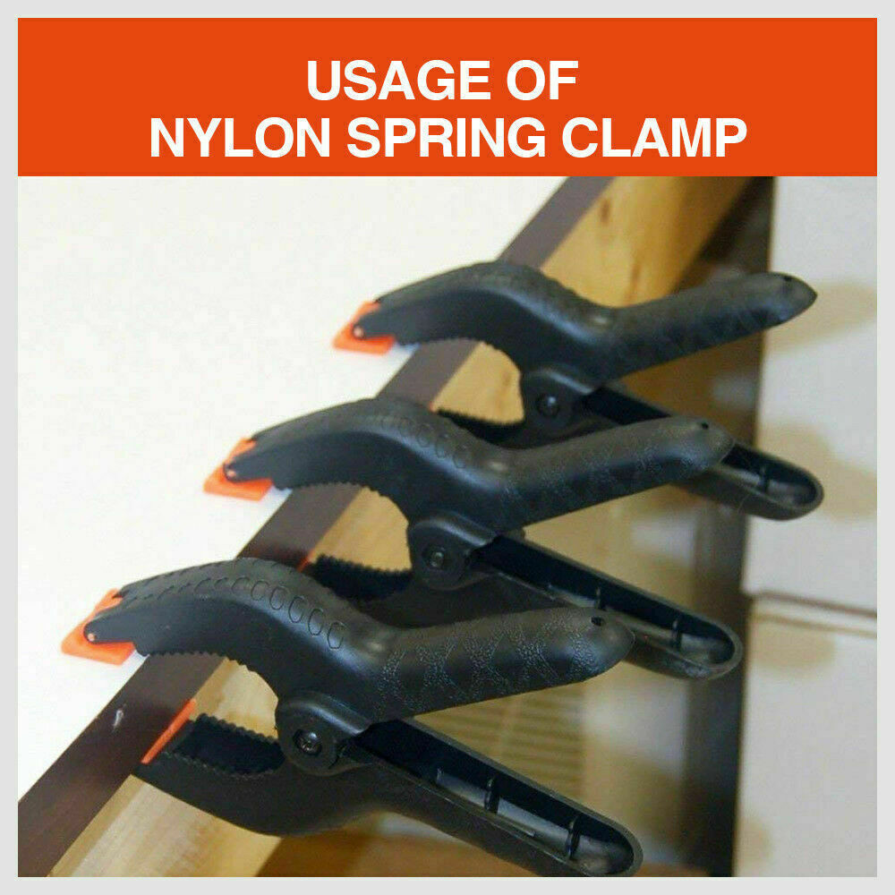 4Pack 9'' Strong Spring Clamps Heavy-Duty Nylon Clip Quick Grip