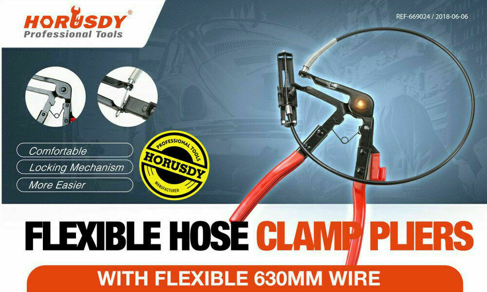 Long Hose Clamp Pliers 24" Flexible Extension Wire Oil Fuel