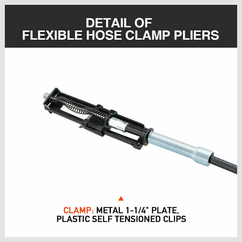 Long Hose Clamp Pliers 24" Flexible Extension Wire Oil Fuel