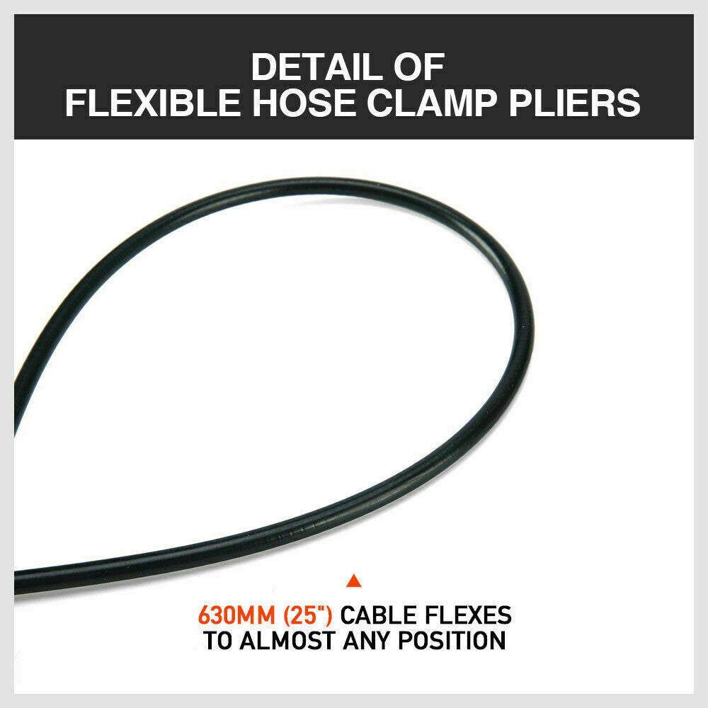 Long Hose Clamp Pliers 24" Flexible Extension Wire Oil Fuel