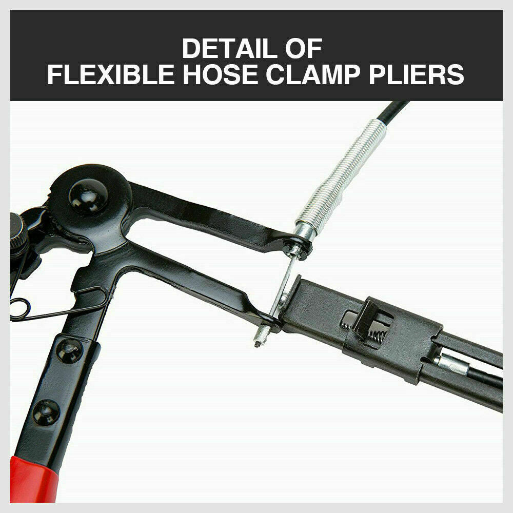 Long Hose Clamp Pliers 24" Flexible Extension Wire Oil Fuel