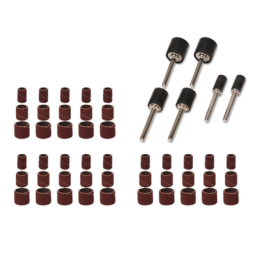 51Pack Sanding Bands Drum Sleeve 120 Grits Mandrel Dremel Rotary