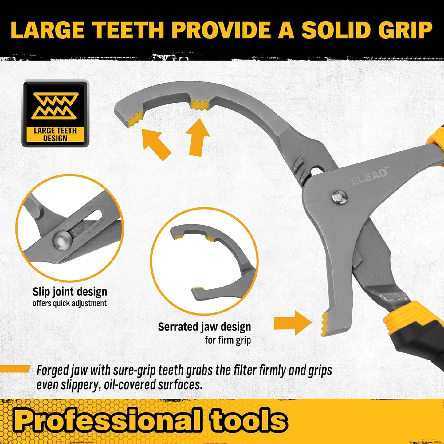 Adjustable Oil Filter Wrench - 9" & 12" Pliers for