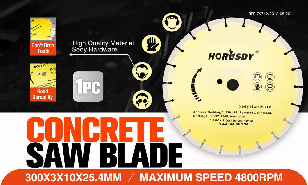300mm/12" Concrete Saw Blade Masonry Cutting Disc Circular Diamond Stone