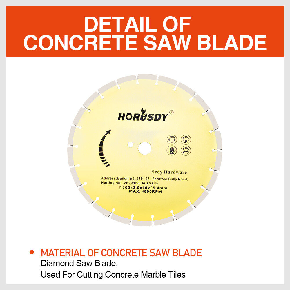 300mm/12" Concrete Saw Blade Masonry Cutting Disc Circular Diamond Stone