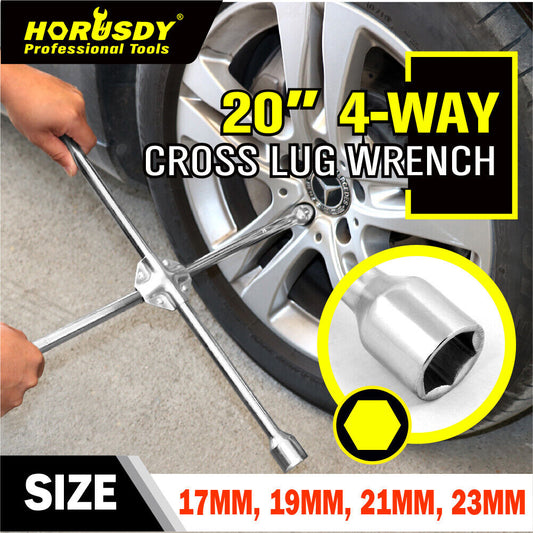 20” Wheel Brace Spanner 4-way Cross Wrench Car Tyre Nut