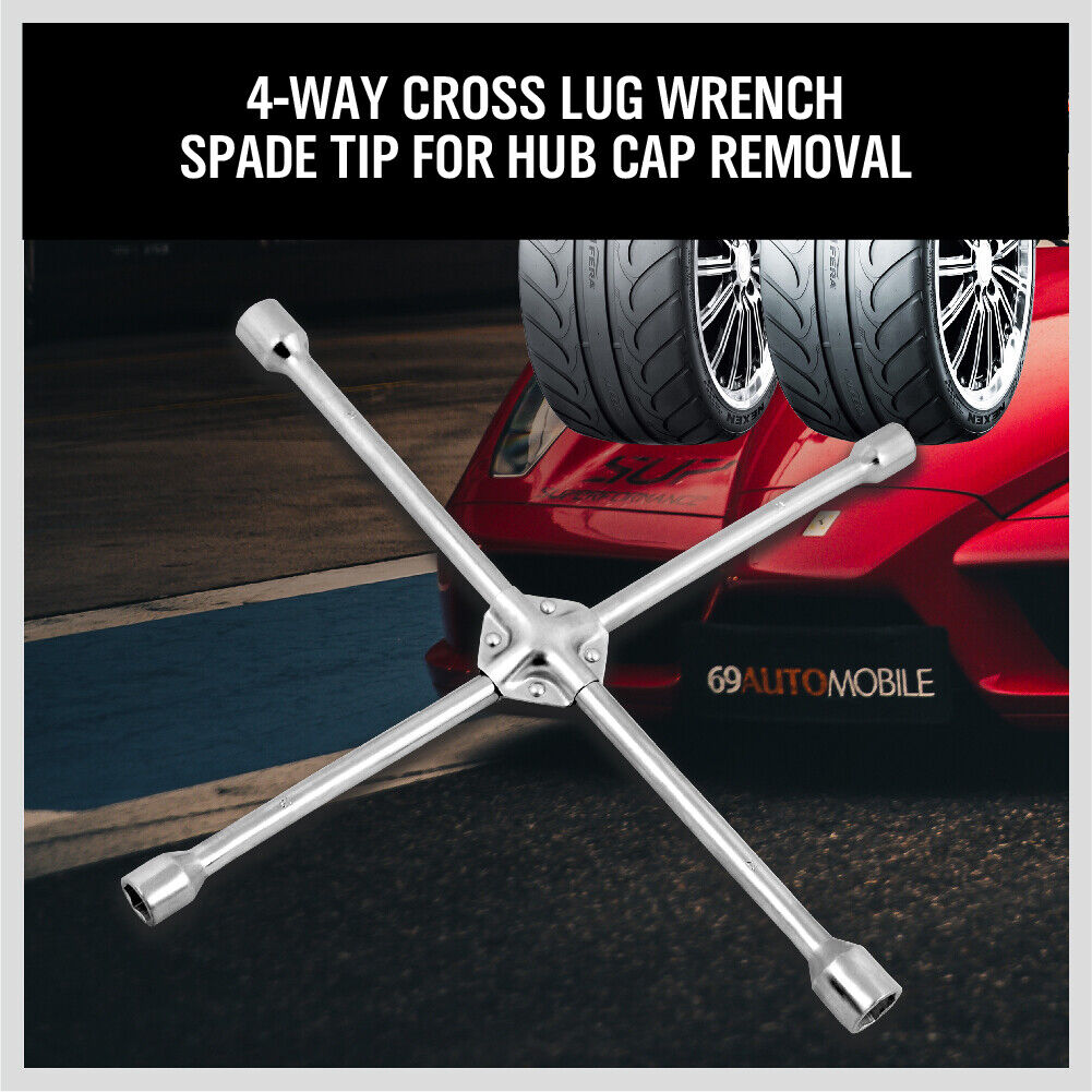 20” Wheel Brace Spanner 4-way Cross Wrench Car Tyre Nut