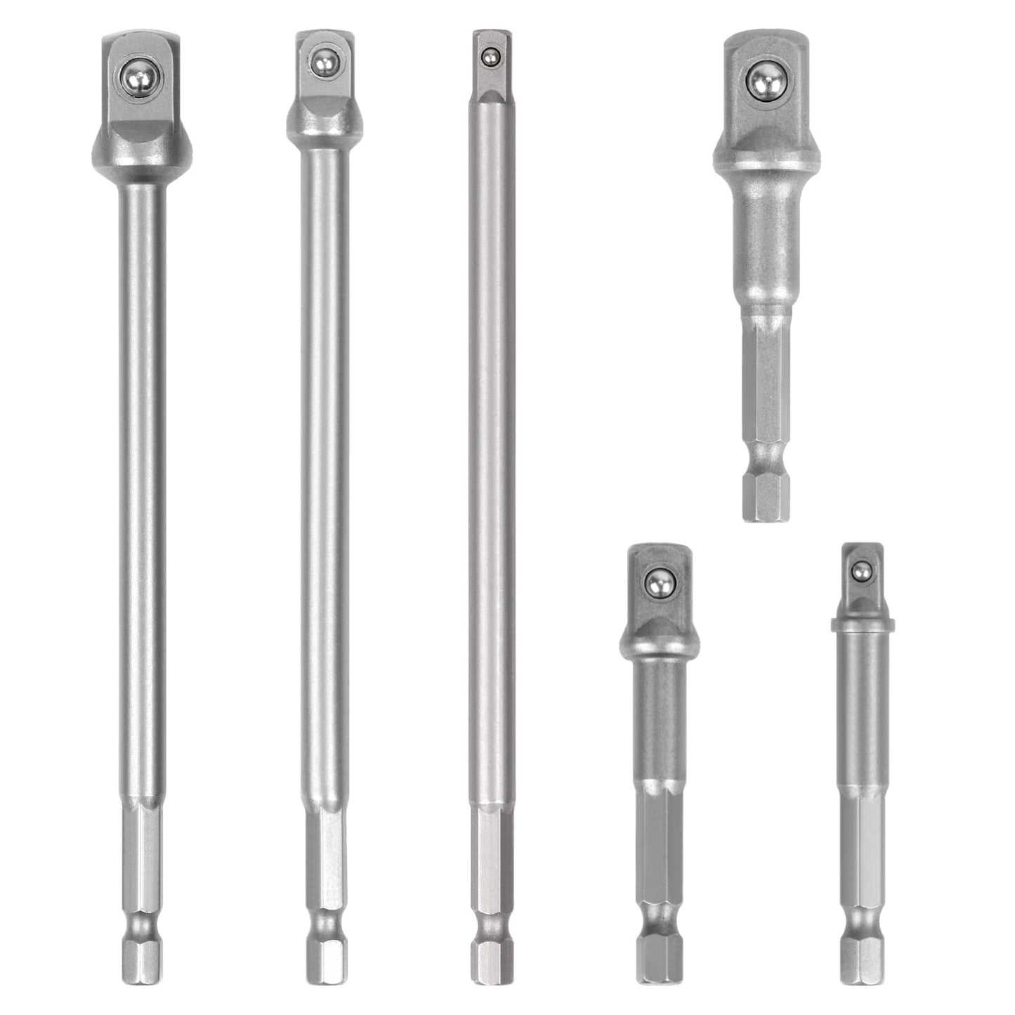 6Pack Drill Socket Adapter Long Short Combination Extension Impact Nut