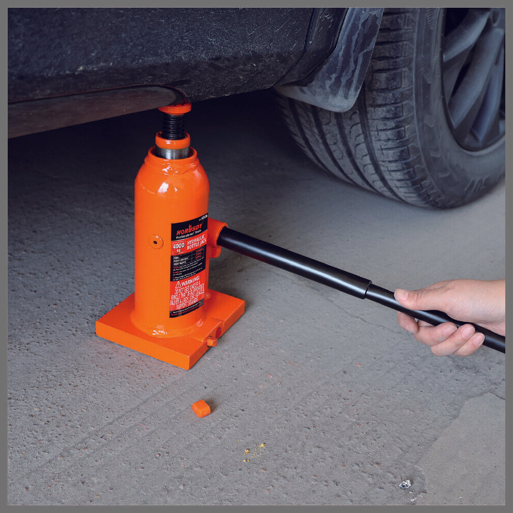 4-Ton (8,000 LBs) Hydraulic Bottle Jack Heavy-Duty Car Lifter with
