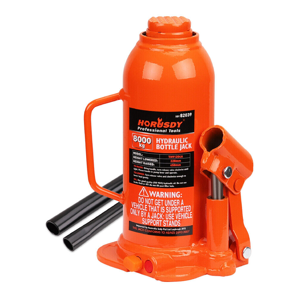 8-Ton (16,000 LBs) Hydraulic Bottle Jack Heavy-Duty Car Lifter with