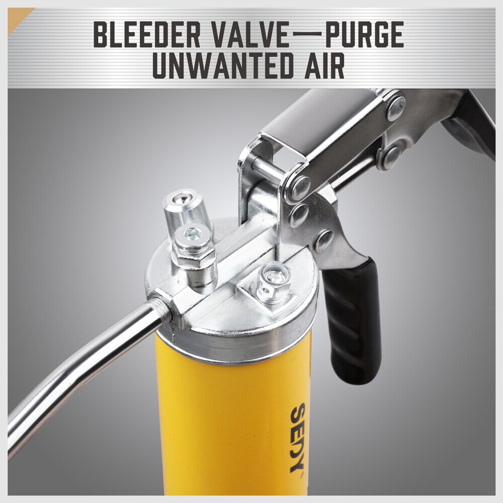18inch Grease Gun 8000PSI Pistol Grip Flex Hose Heavy-Duty Barrel