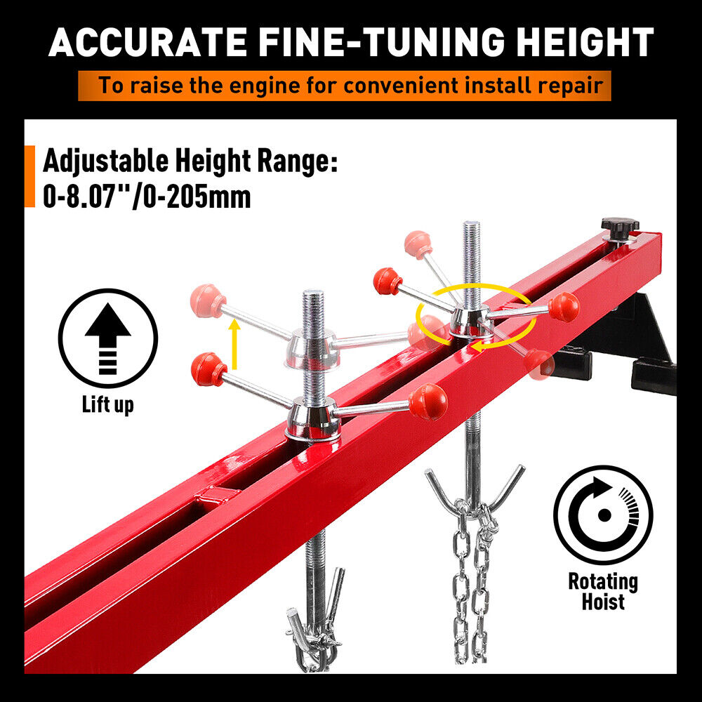 1.5M Engine Support Bar Engine Load Leveler 1100Lb Transmission Dual