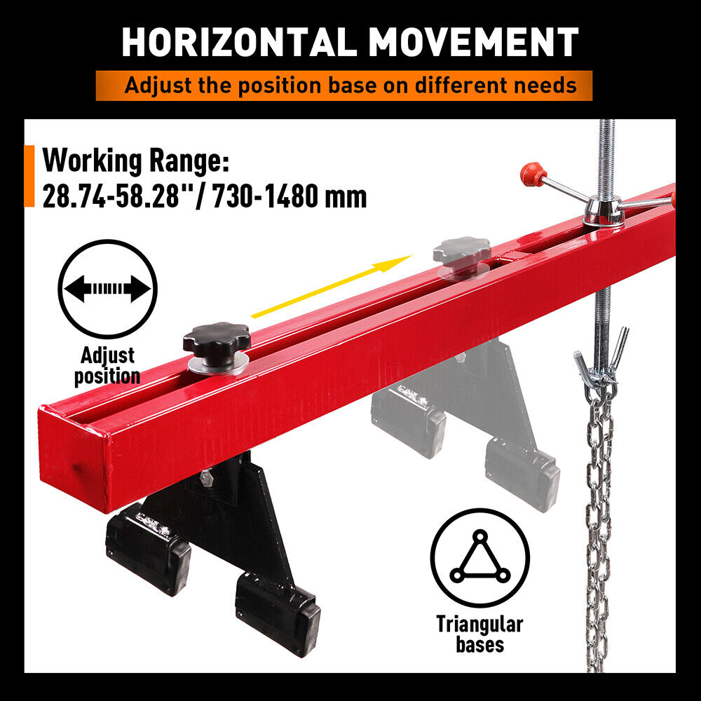 1.5M Engine Support Bar Engine Load Leveler 1100Lb Transmission Dual