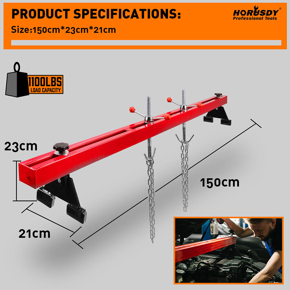 1.5M Engine Support Bar Engine Load Leveler 1100Lb Transmission Dual