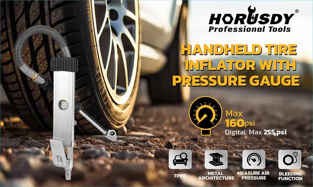 3in1 255PSI Tyre Inflator Car Motorcycle Air tyre Pressure Gauge