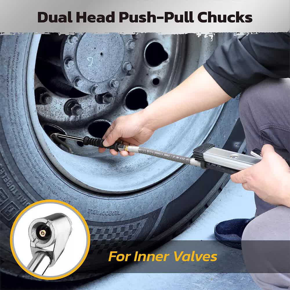 3in1 255PSI Tyre Inflator Car Motorcycle Air tyre Pressure Gauge