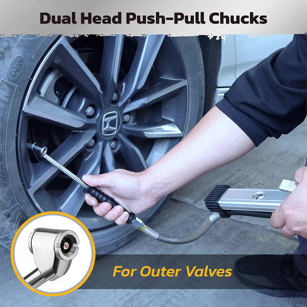 3in1 255PSI Tyre Inflator Car Motorcycle Air tyre Pressure Gauge