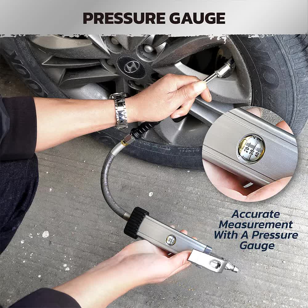 3in1 255PSI Tyre Inflator Car Motorcycle Air tyre Pressure Gauge