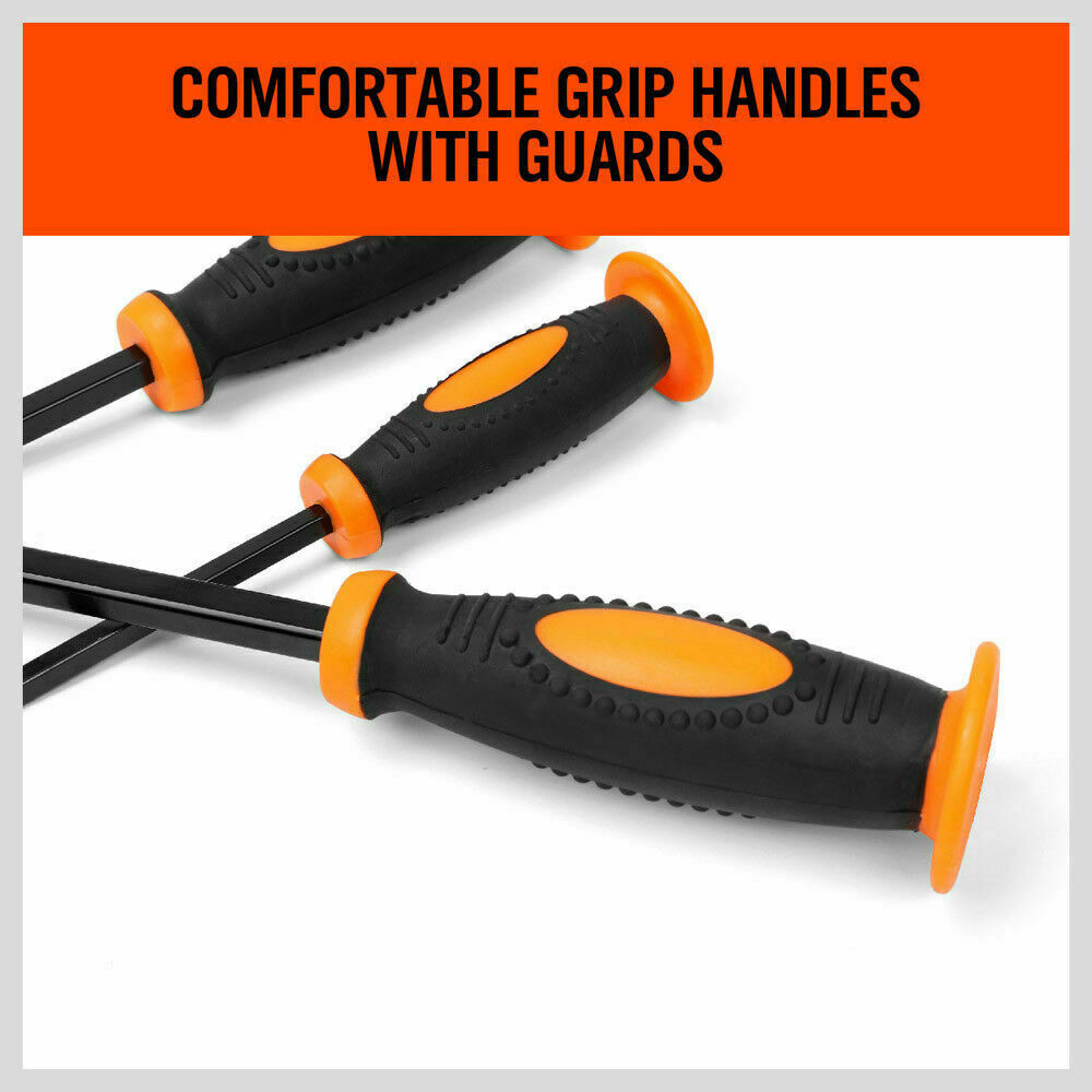 3Pack Impact Pry Bar Crowbars Nail Puller Go-Through Hammer Head