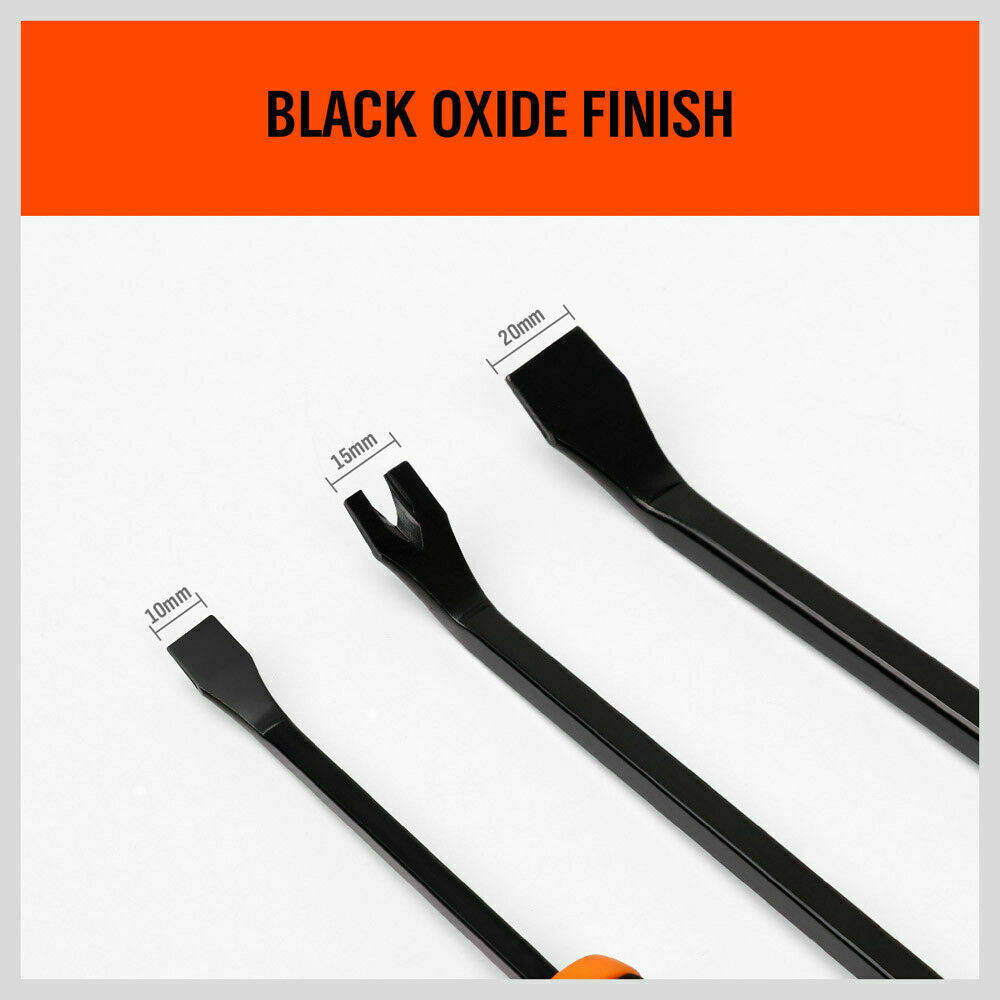 3Pack Impact Pry Bar Crowbars Nail Puller Go-Through Hammer Head