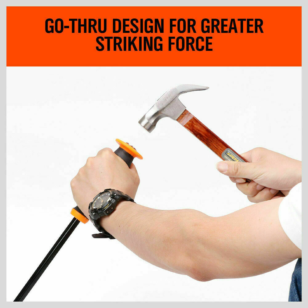 3Pack Impact Pry Bar Crowbars Nail Puller Go-Through Hammer Head