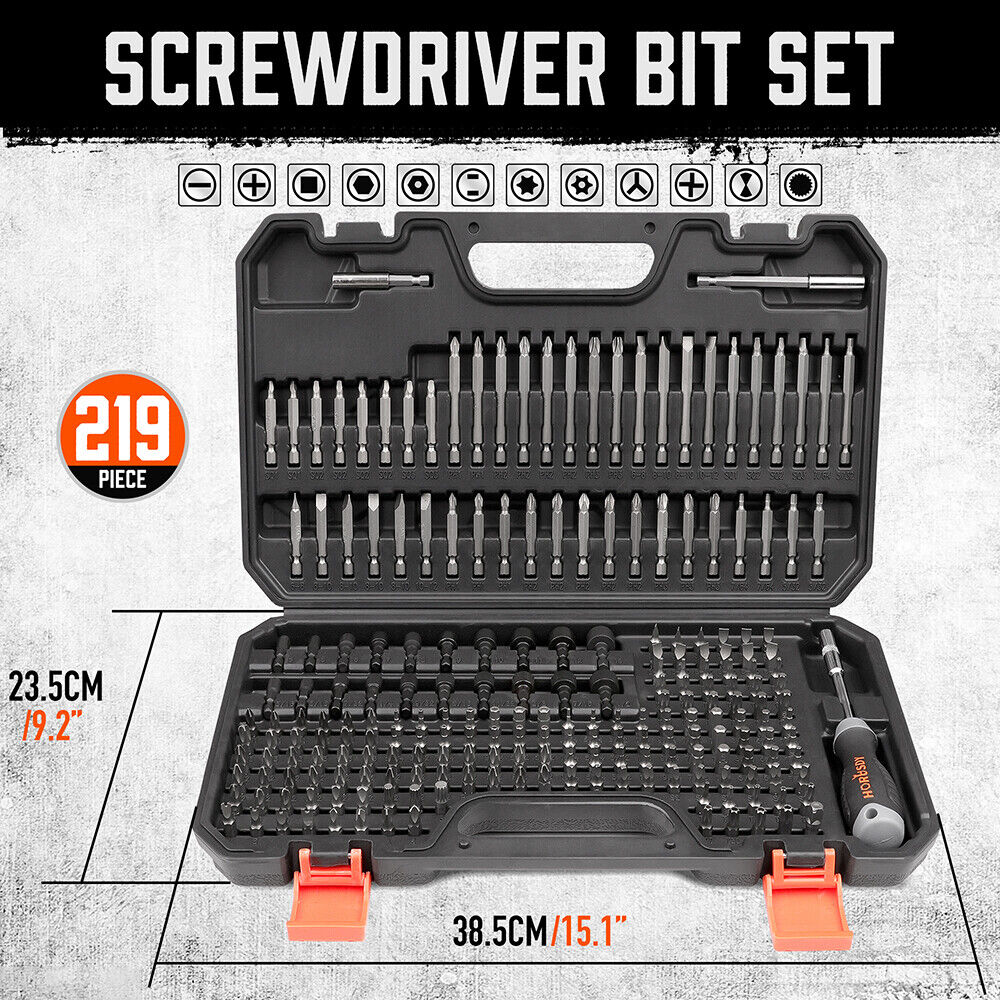 219-Piece Combination Security Bit Screw Driver Bit Tamper Proof Torx