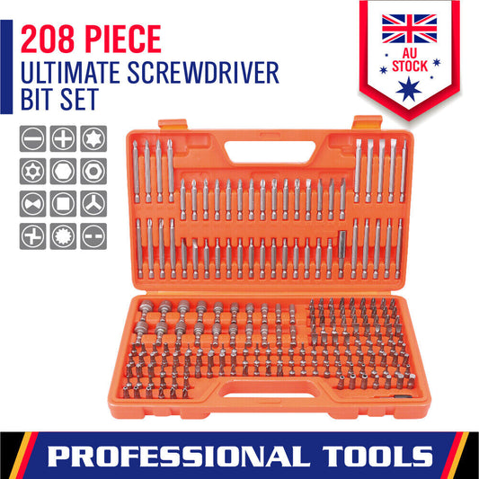 208-Piece Security Bit Screwdriver Key Hex Holder Tamper Proof Torx