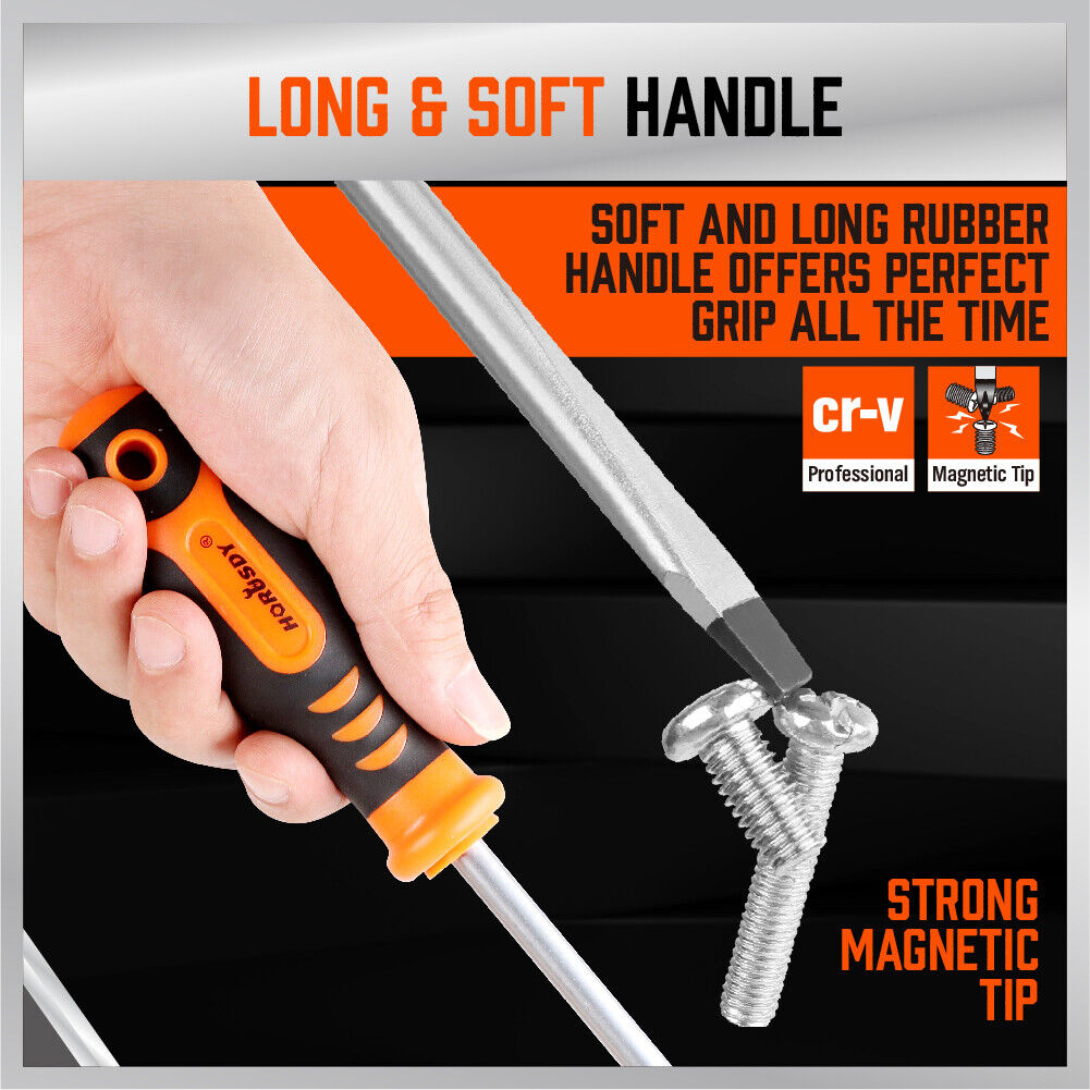 33Pack Magnetic Screwdriver Phillips Slotted Pozidrive Torx Power Bits Holder