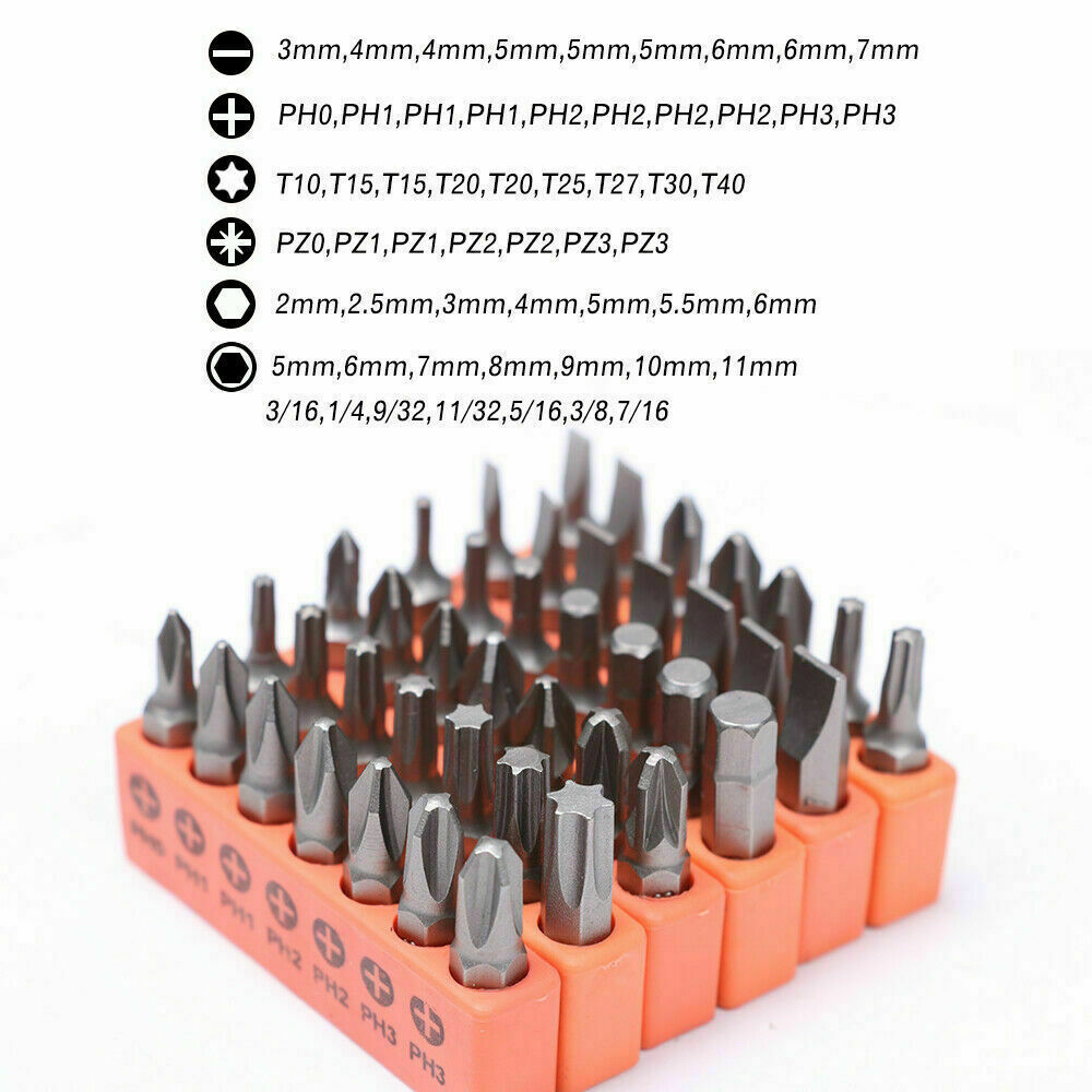 58Pack Ratchet Screwdriver Bits Nut Driver Setter Hex Torx Key
