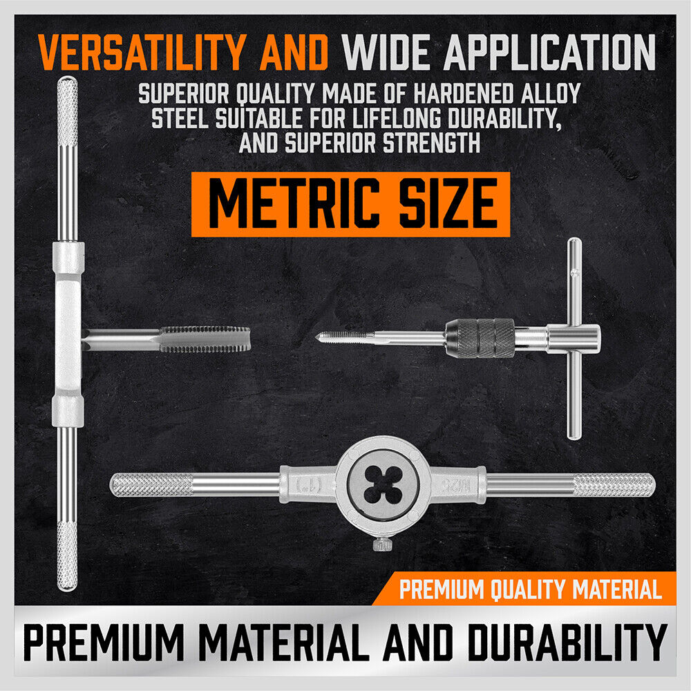 40Pack Tap And Die Metric Szie Screw Screwdriver Thread Drill