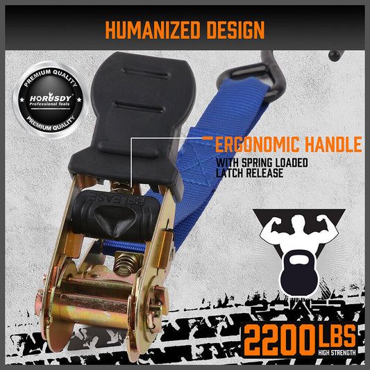 10Packs Ratchet Tie Down Straps 997KG 4.5M Trucks Trailer Strap