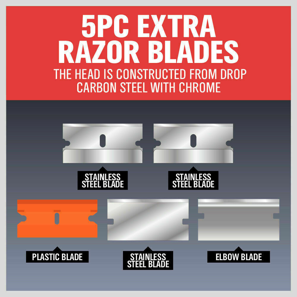 2Pack Putty Knife Multi-Purpose Scraper Spare Blades Paint Seal Remover